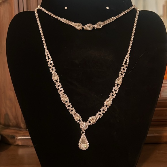 Diamond Necklace and Bracelet Set - Picture 1 of 6
